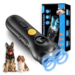 Dog Bark Deterrent Device – Rechargeable Anti-Barking & Training Device for Dogs, 50ft Ultrasonic Control, Stops Barking with One Button, Corrects Behavior in Small & Large Dogs
