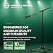 K&M König & Meyer 21090.500.55 Tripod Microphone Stand - Adjustable Telescoping 2-Piece Boom Arm - Professional Grade - Heavy Duty with Folding Leg Base - German Made Black
