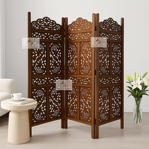 Image of Partition for Living Room,Divider,Partition Wall Divider Screen Separator, Wall Panel Divider for Hall | Bedroom |Office | Puja Room | Restaurant S Design (5 Feet -3 Panel)
