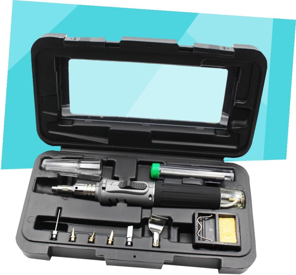 10-in-1 Cordless Gas Soldering Iron Kit Adjustable Temperature Propane Torch for Welding DIY Crafts and Electronics Repair