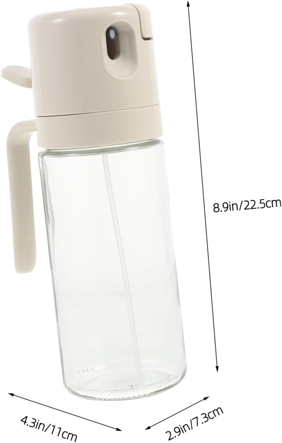 VOSAREA Capacity Kitchen Oil Dispenser Bottle with Dual Function Reusable Transparent Oil Sprout Container for Easy Pouring and Spraying Essential Cooking Tool
