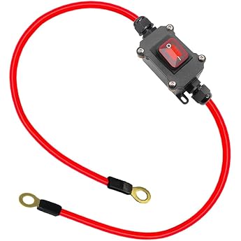 DC12V Inline Cable Switch DC12-24V DPST Double-Sided Cable Switch 25A IP67 Waterproof Rocker Switch with On/Off Quick Connection/Disconnect Switch