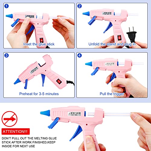8 Pieces Mini Hot Glue Gun For School Craft Small Hot Melt Gun With Rubber Protector For Kids Craft Glue Gun For Diy Small Craft Projects And Home Quick Repairs, 30 W #TOP4