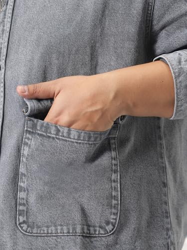 Image of Urbano Plus Men's Relaxed Fit Full Sleeve Utility Denim Jacket