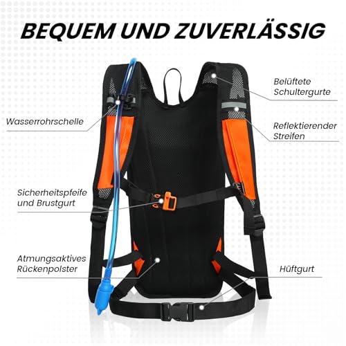 Sac à dos de vélo VTT avec poche d'hydratation 2l Nepest extérieur - 3