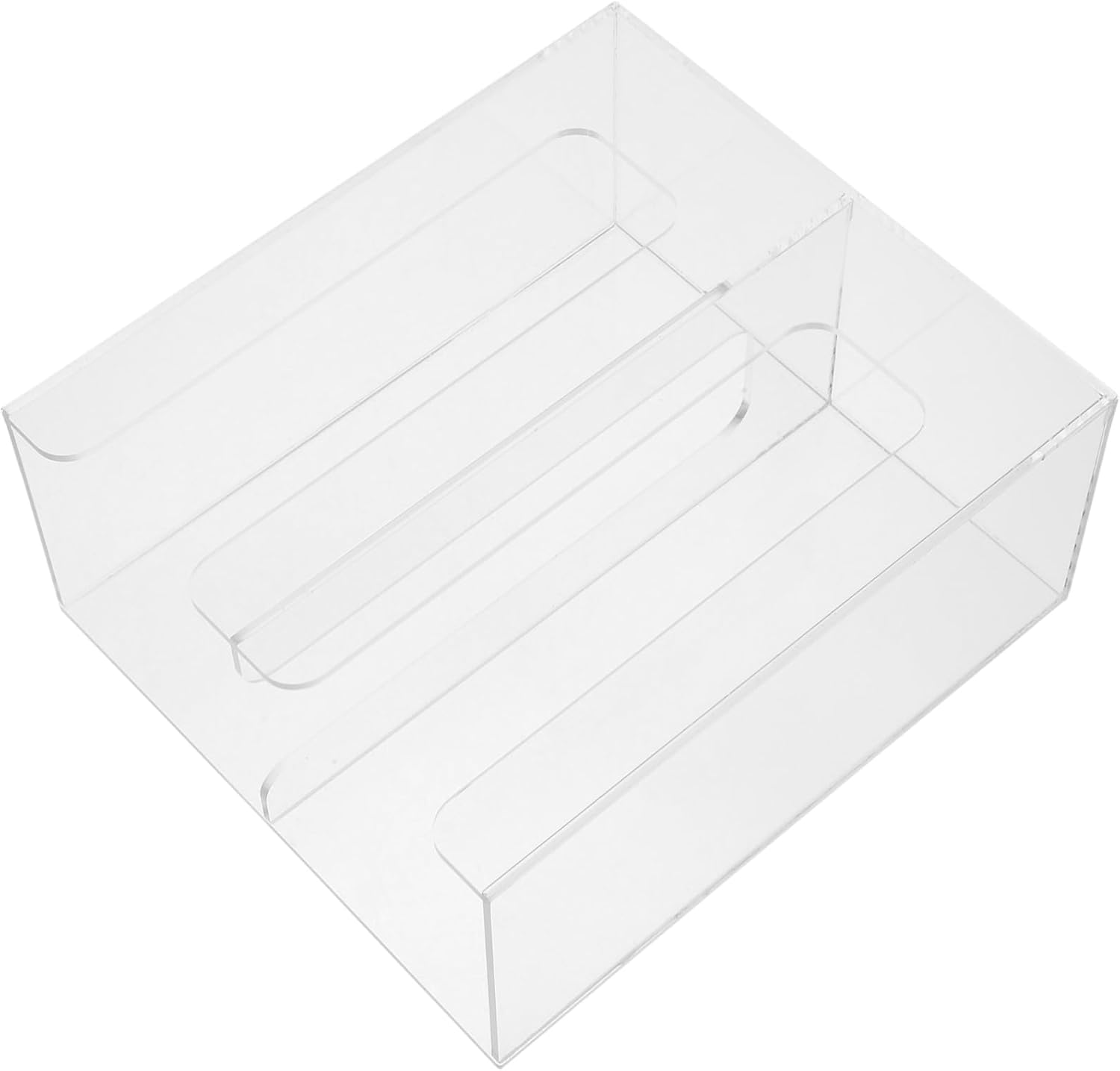 PRETYZOOM Acrylic Paper Cup Holder Organizer for Countertops Transparent Disposable Cup Dispenser with Smooth Edges for Coffee Shops Restaurants and Home Use