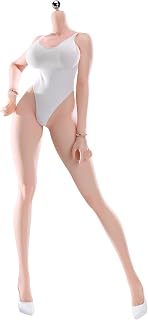 AIEK 1/6 フィギュア用 超柔軟性シームレス 猟奇素体 乳房魔改 女性 素体 ボディメイク+2穴ディテール VERYCOOL VCD-06A に適用 白肌 豊満で狭肩、蜂腰、足まで一体型のボディ 無陰毛版