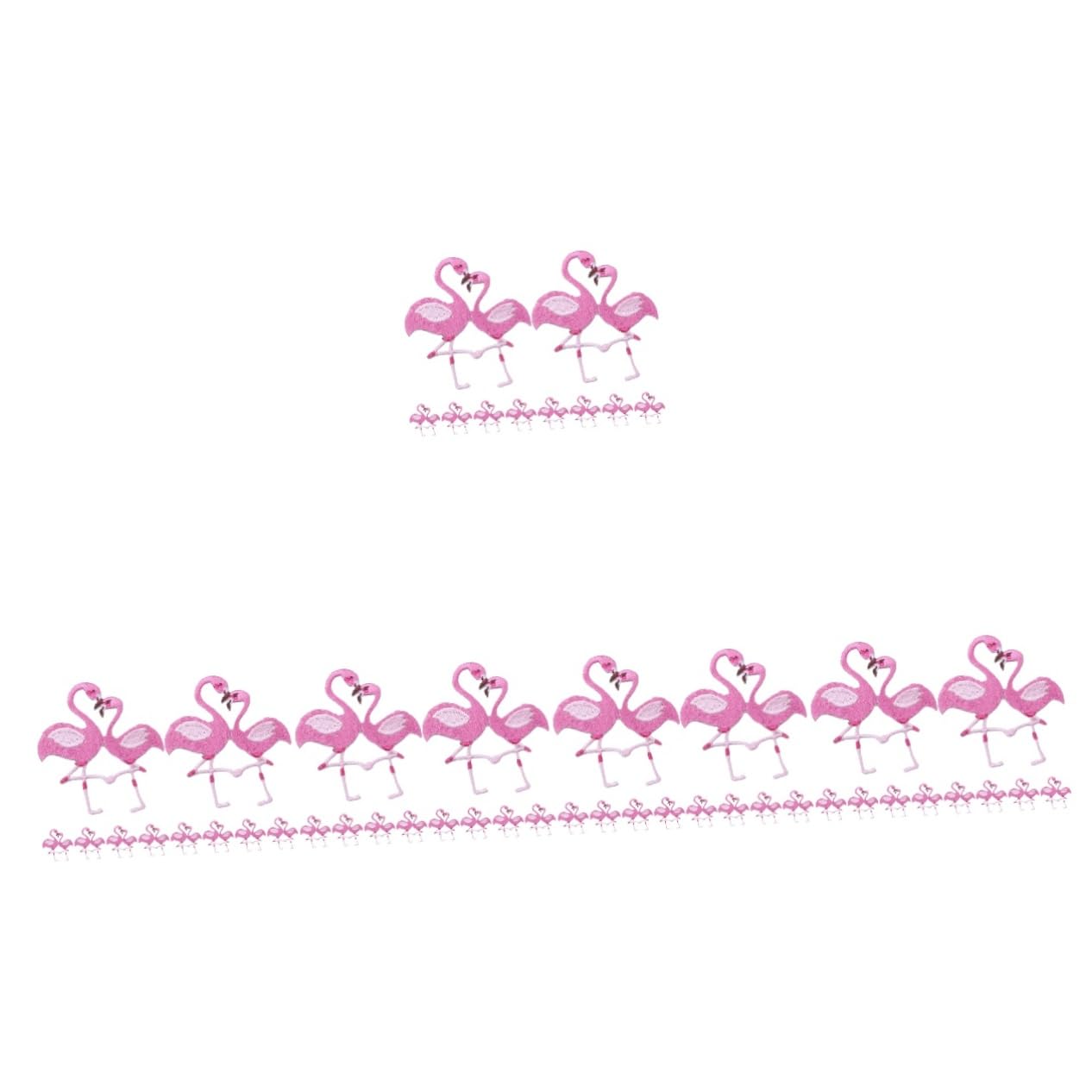 Uonlytech 5 series Parche Bordado Con Diseño De Dibujos Animados Parches Para Ropa Con Agujeros Parche De Flamenco Parche Pequeño Para Planchar Parches Para Ropa Parches 10 piezas x 5