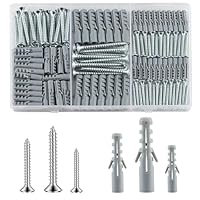 230 Stk Schrauben und Dübel Set (115 Schlagdübel, 115 Gipskartonschrauben), Mauerwerksziegel Betonwand Selbstbohrende Schrauben und Gipskartondübel Bolzen, M3,5/M4/M5/M6/M8