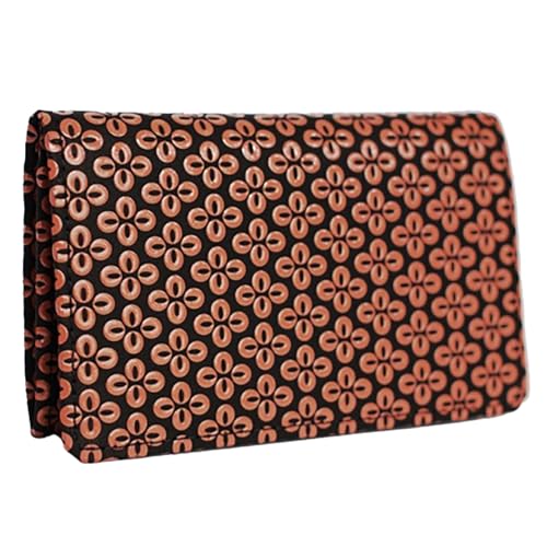 [印傳屋] 甲州市 名刺入(黒革×ピンク漆)