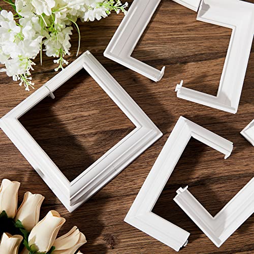 4 Pack 4 Inch Vinyl Post Skirt Split Style Vinyl Fence Post Skirt White Column Wraps For Porch Two Piece 4 X 4 Vinyl Post Sleeve Vinyl Post Trim For Hand And Stair Rails Vinyl Post Pvc Post #TOP6