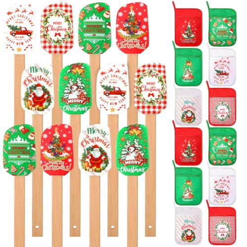 Zhehao Christmas silicone spatulas & hot pads set