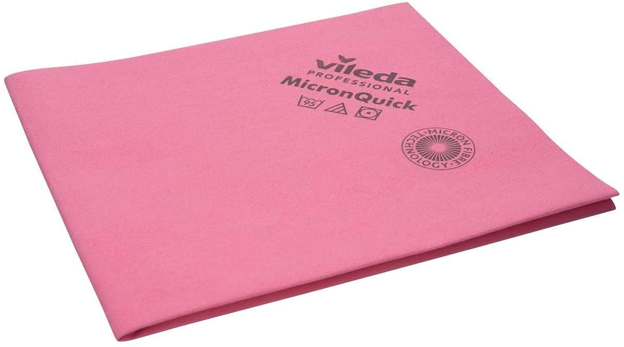 Vileda MicronQuick 152106 Microfibre Cloth Red 38 x 40 cm (Pack of 5)