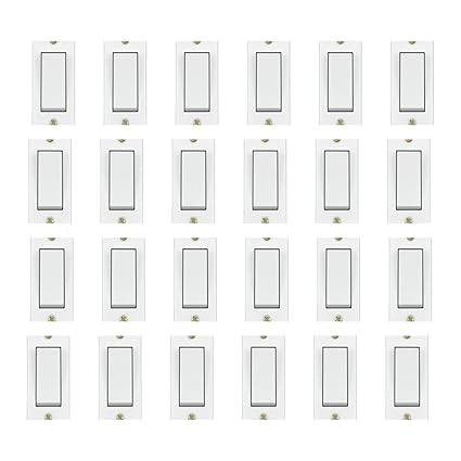 ANCHOR PENTA PC DELUXE 6A 1 WAY SWITCH UREA BACK WHITE 14125 (Pack of 30)