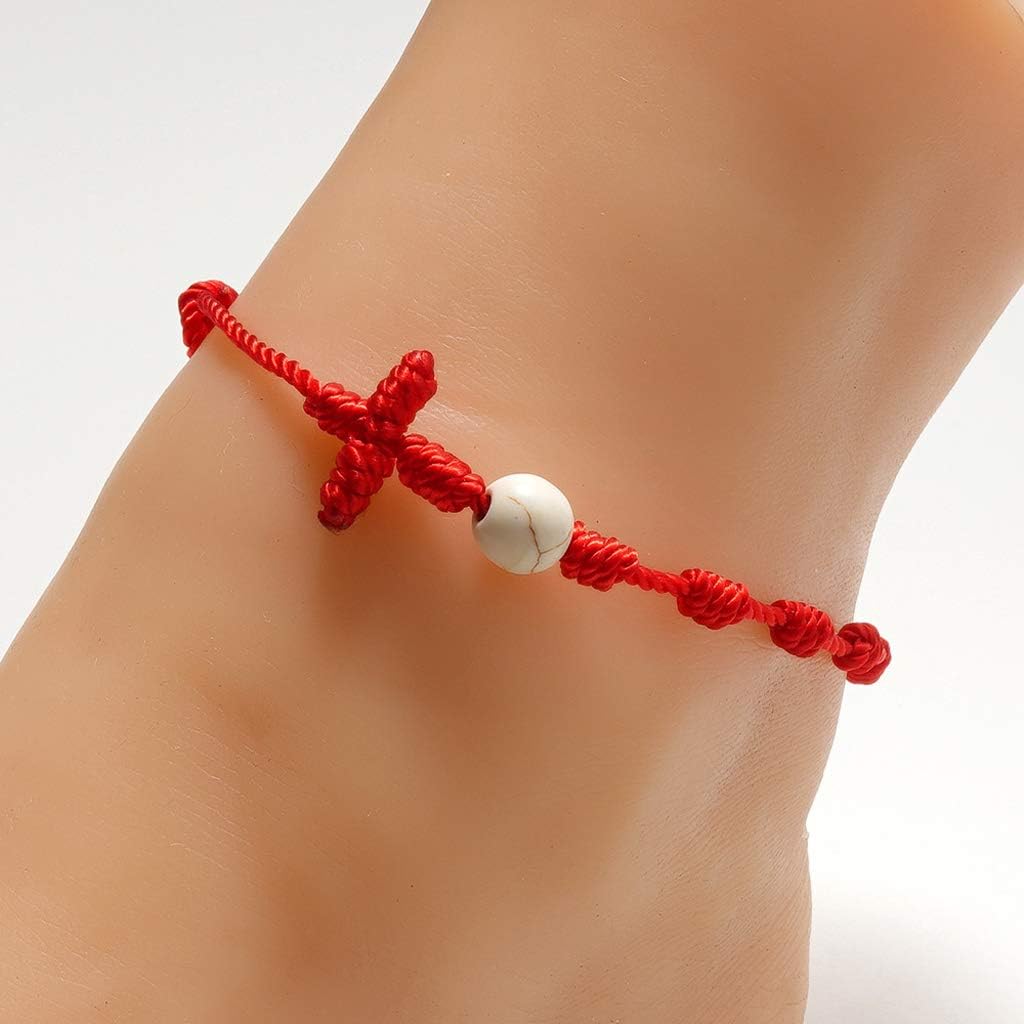 2 Pcs/Set Kabbalah String Bracelet for Good Luck for 7 Knots Braided Bracelet Jewelry for Wome C# Cotton Thread C# - Image 6