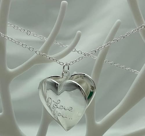 Locket Necklace That Holds Pictures Love Heart Locket Necklace I Love You Necklace For Women Girls Photo Lockets Necklaces Christmas Birthday Gifts #TOP3