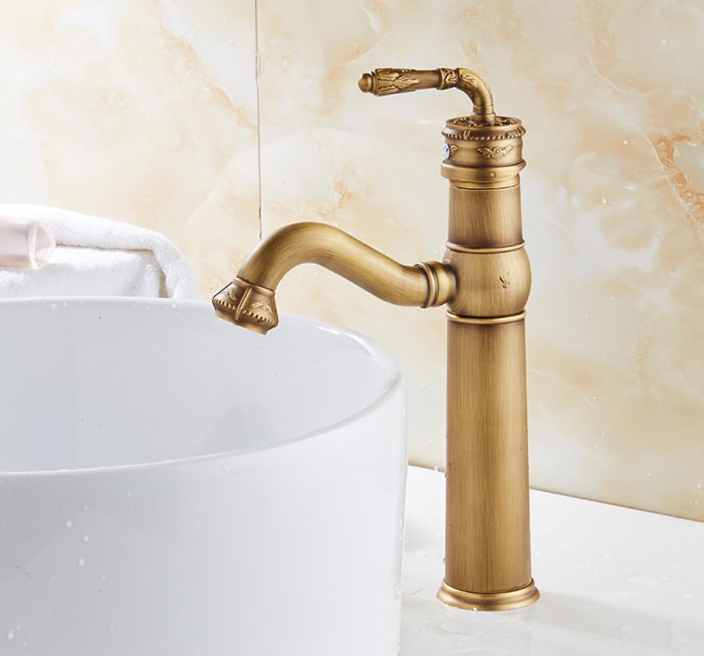 Amazon | 浴室の蛇口クラシックホットコールドミキサータップシングル