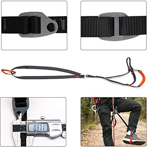 Newdoar Foot Ascender Loop For Climbing Tree Arborist (Black Red) #TOP1