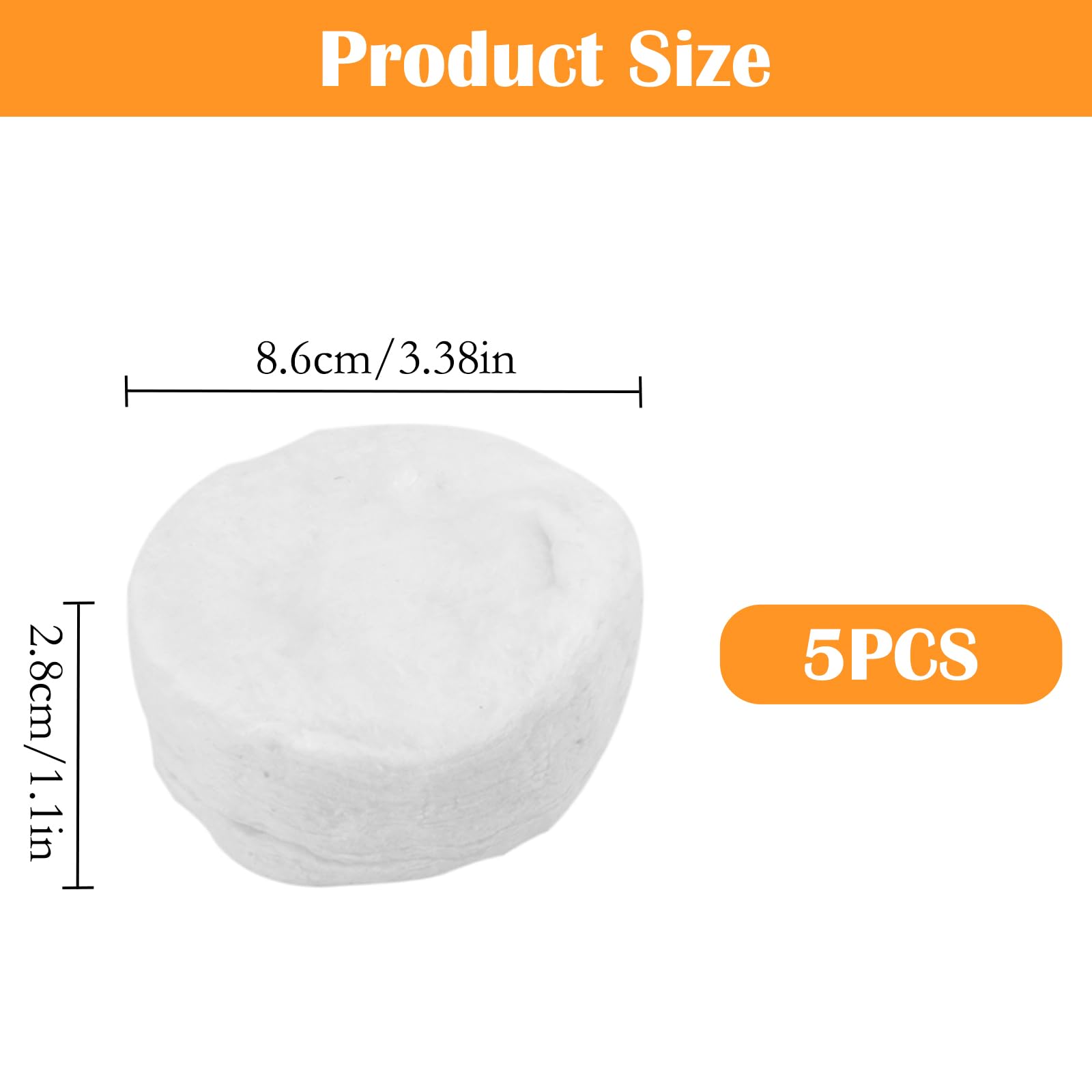 5 szt. Gąbka ceramiczna do kominka bioetanolowego, akcesoria ceramiczne do bioetanolu, kominek na stół wewnętrzny, kominek na bioetanol, wełna szklana, 8,6 x 8,6 x 2,8 cm