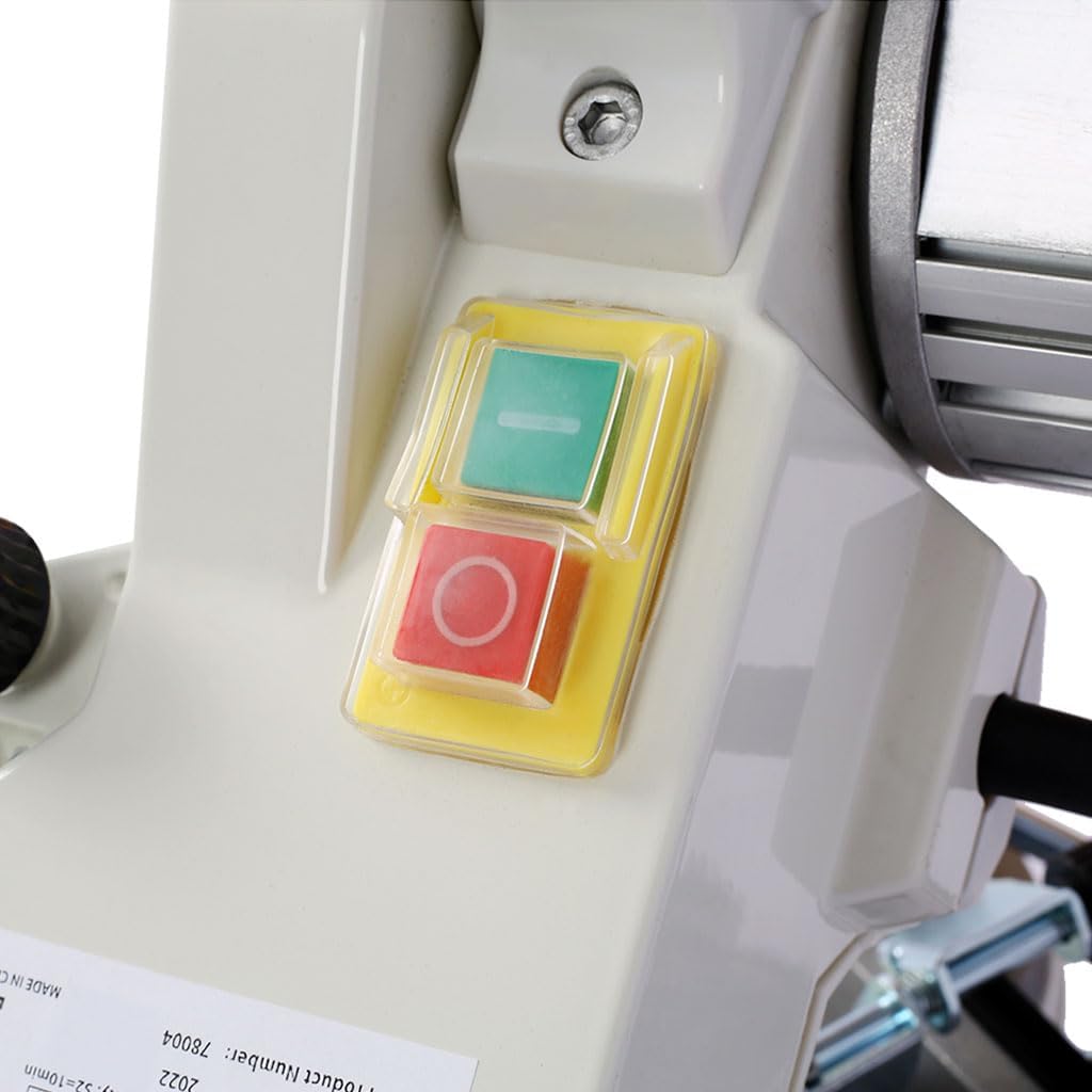 Professional Electric Chainsaw Sharpener, 300W 120V Bench Grinder Chain Saw Blade Sharpener with 1/8", 3/16", 1/4" Grinding Wheels, Universal Saw Chain Sharpener for All Chains,White