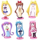 ⚘Contenuto della Confezione: Riceverete 6 pezzi di figurine di sailor moon in stili diversi, ciascuno di circa 6 * 7 cm, mini carino, decorare la torta di compleanno del vostro bambino con questo personaggio dei cartoni animati decorazione torta, saranno sicuramente piacevolmente sorpreso e felice.