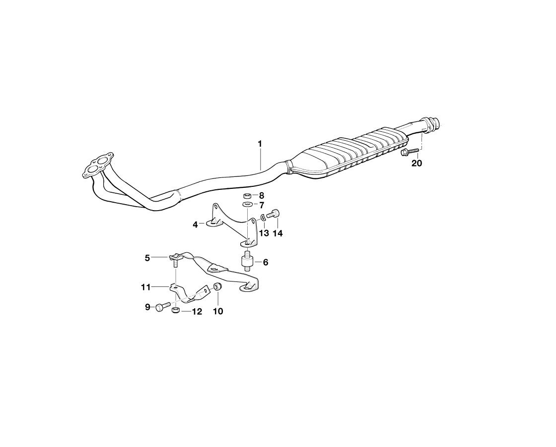 BMW Genuine Exhaust System Suspension Support Bracket E36 