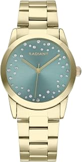 Fiji Collection - Analogue and Automatic Watch for Women. Bracelet Watch with Gold dial and Stainless Steel Strap. Size 36 mm. 3ATM., Green, Bracelet, Bracelet