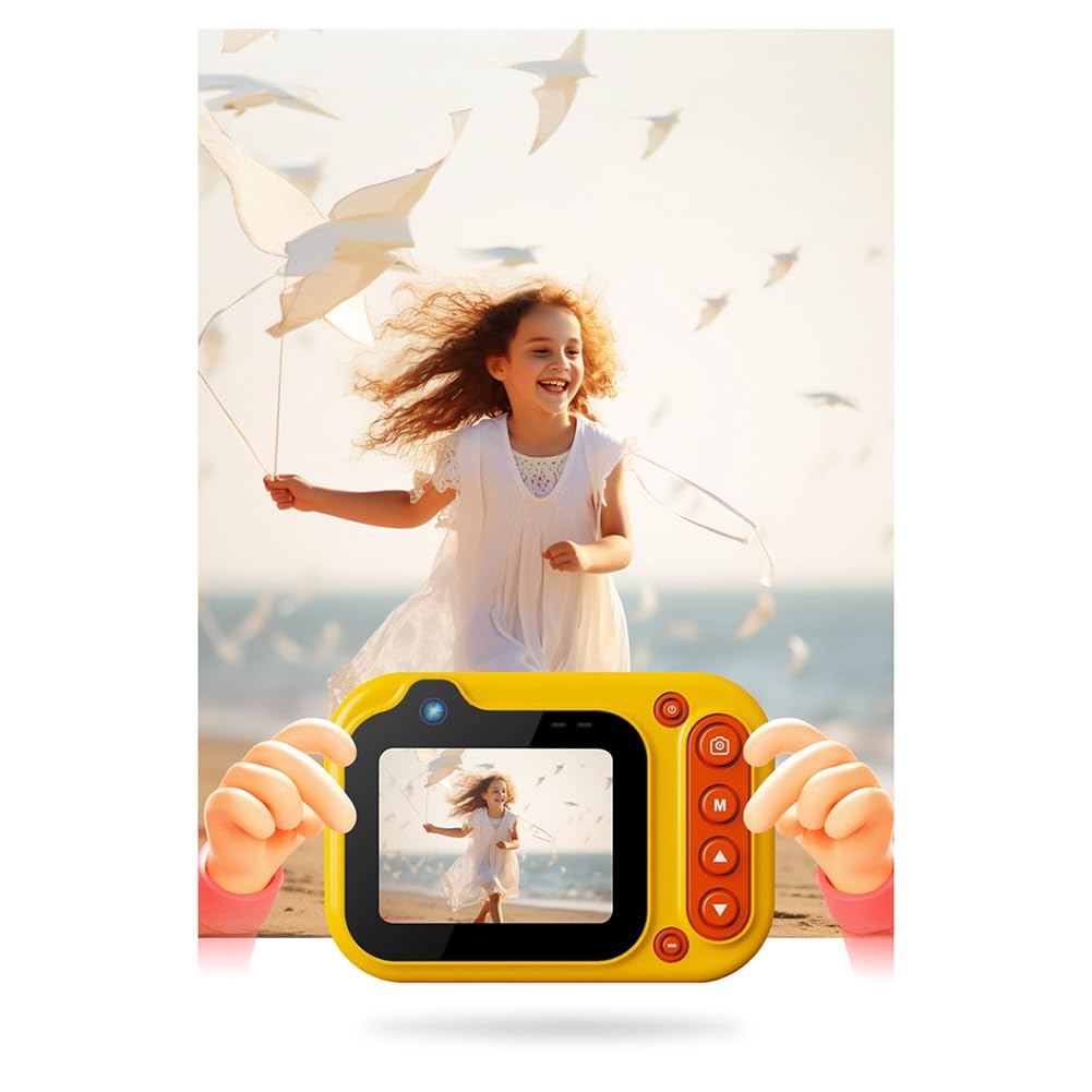 Fotocamera impermeabile per bambini, fotocamera subacquea, 3 metri, impermeabile prima e dopo, doppia fotocamera per nuotare all'aperto, blu