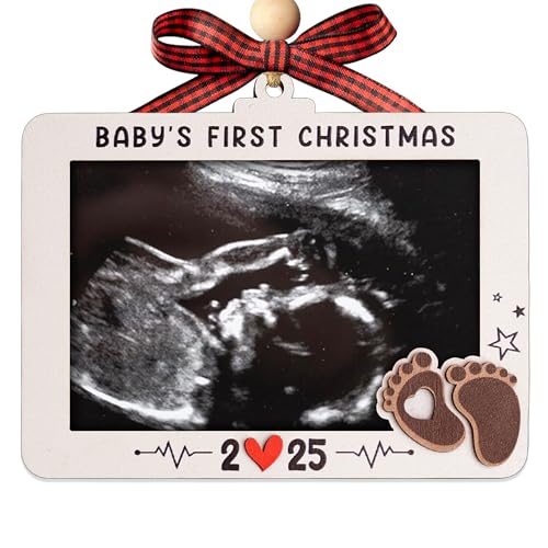 Ultrasound Picture Frame Ornament - Tiny Miracle Picture Frames - Baby Coming Soon Announcement for Grandparents, Husband - Sonogram Photo Frame - Ultrasound Picture Protector
