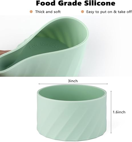 Miniatura 5 de Kit de funda protectora de silicona multifuncional para Stanley, incluye un sello a prueba de fugas de 3 piezas y un kit de fondo de botella