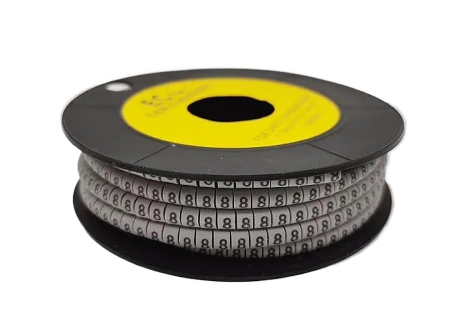 Kabelkennzeichnung, 250/500/1000 Stück 0 bis 9 Nummer 2,5 mm2 Kabeldrahtmarkierung Spiralwicklung farbig 18AWG-12 AWG EC-1(No.8,EC 2(500Pcs))