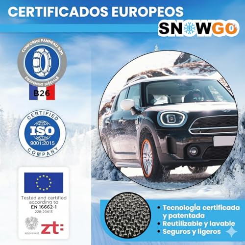 Cadenas textiles para nieve SNOWGO para evitar atascos 3