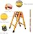 Folding Ladder Ladders,Fiberglass Retractable Telesladders, Non Conductive A-Frame Telescoping Ladder for Home Loft & Household Daily, Load 330Lbs (Color : 2m+2m/6.5ft+6.5ft)