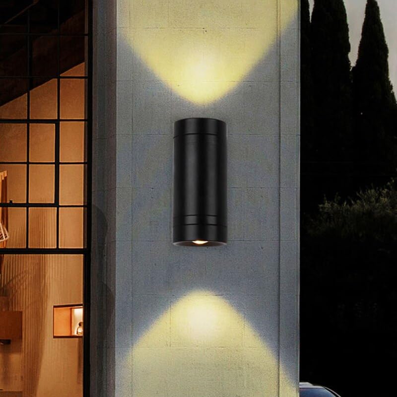 Image of Sirius LED 18 Watts Outdoor /Indoor Modern Cylindrical UP and Down Aluminium Wall Light for Garden /Patio /Bedroom, IP-65 Waterproof, Warm White (18w)