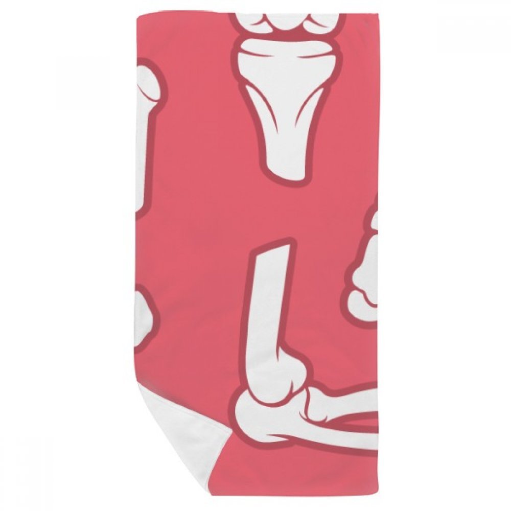 Serviette de toilette squelette rouge pour sport et voyage 35x70 cm