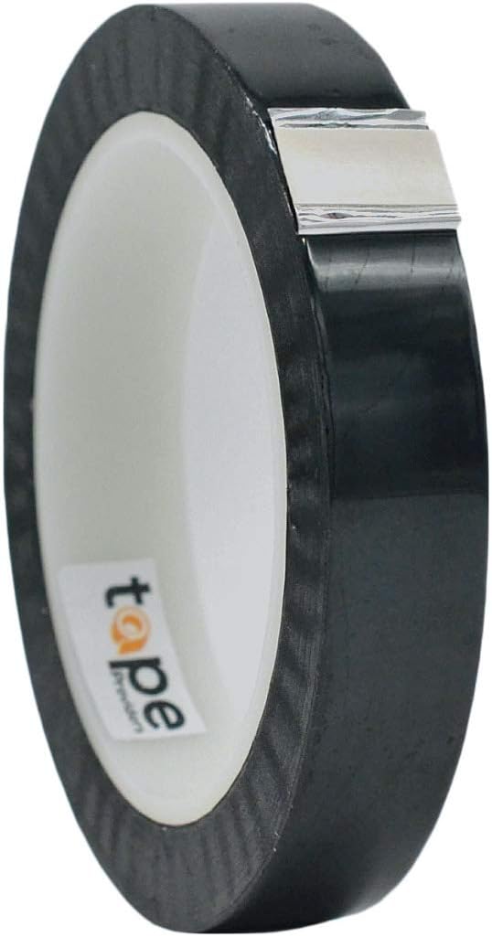 WOD MPFT2 Black Metalized Polyester Mylar Film Tape with Acrylic Adhesive, 3/4 inch x 72 yds. Vibrant Mirror Finish, Decor Tape for Detailing Accent Wall, Graphic Arts, Car and Boat Trim