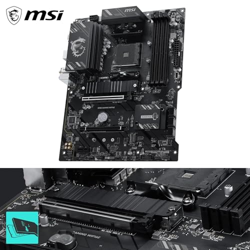 Image of MSI B550 Gaming WIFI6E Motherboard, ATX - Supports AMD Ryzen 5000 Series, 5000 G-Series, 4000 G-Series and 3000 Series Processors, AM4 - DDR4 Memory Boost 4800+MHz /OC, PCIe 4.0 x16, M.2 Gen4, 1G LAN