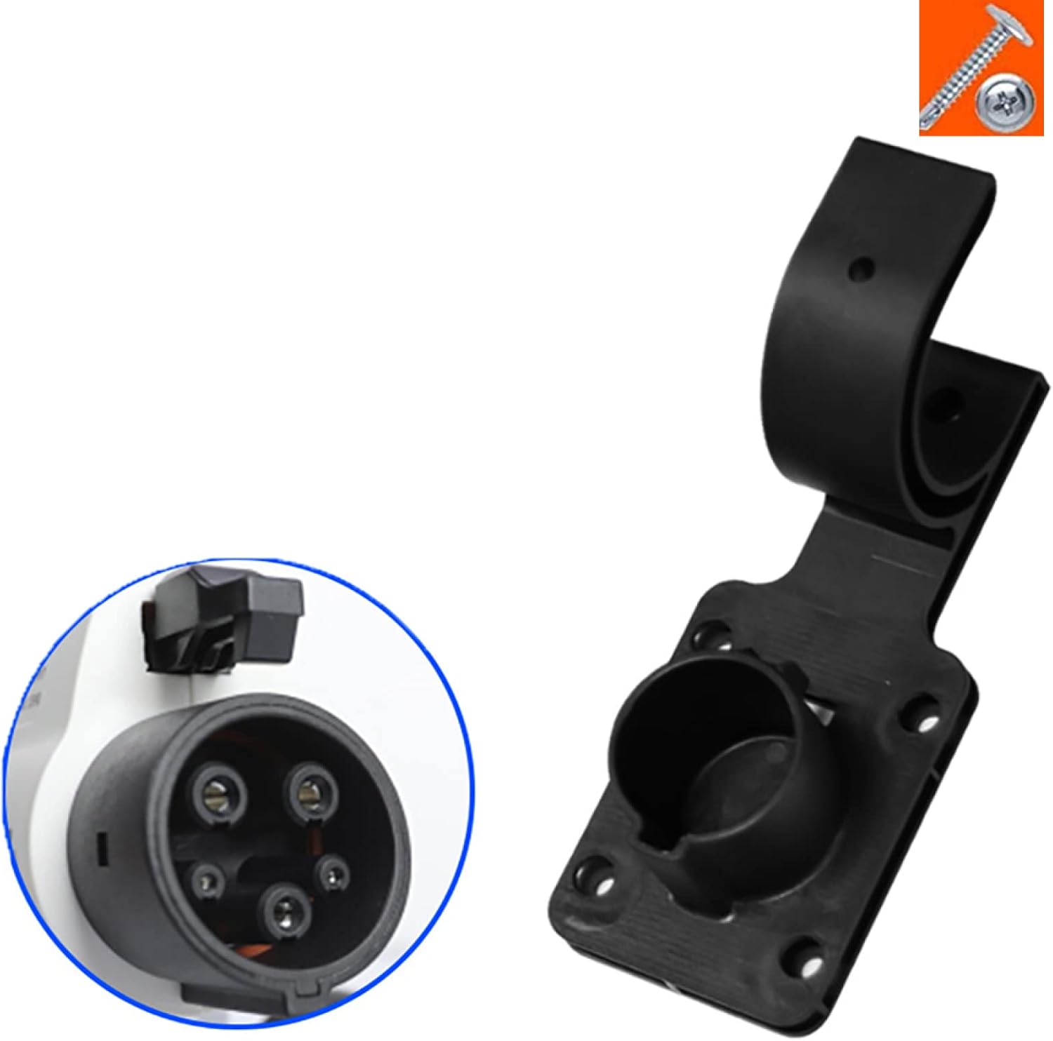 Amazon EV充電 電気自動車充電器 ケーブルホルダー EVケーブル 収納 フック付き 収納 フック付き プラグノズルホルスタードック