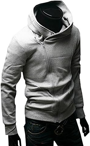 Mens men sweatshirt hoodie for men zipper sweatshirt Hooded sweatshirt hooded zipper grey sweatshirt Apparel