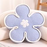 Kcvvcr Flower Pillow (13.7 Inch, Blue)