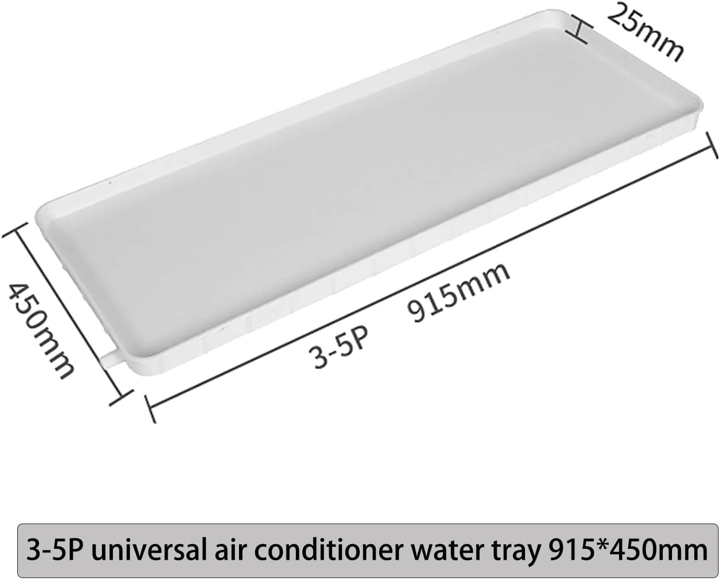 Portable Air Conditioner Condensate Drain Pan - Plastic Tray for AC Water Drainage, Includes Drip Cushion & 16.4FT Hose Kit (1-2P) - Essential AC Accessory