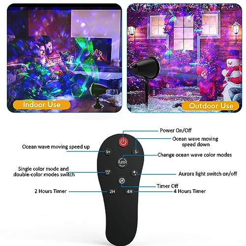 Sunbox BL-DP-BJG Outdoor Halloween Christmas Lights Projector,2 In 1 Water Wave Laser Aurora Holiday Spotlight thumb #4