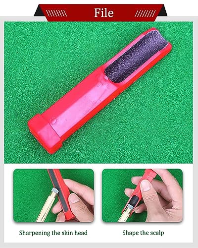 Kit shaper billard multifonction tapper outil réparation procédé snooker queue 12 pièces - 8