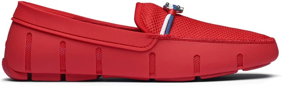 SWIMS Mens Loafers, Riva Shoes for Men, Casual Beach Loafer, Comfortable Summer Shoe, Stylish Lightweight Walking Footwear, Quick Dry Breathable Environment Friendly Red,13