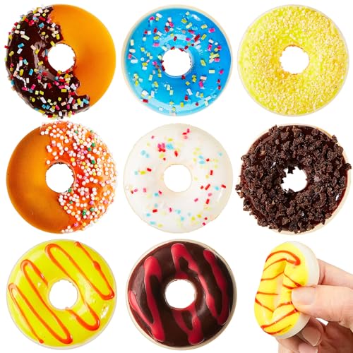 Chalyna 8 Pcs Small Donut Stress Ball, 1. 78" Squeeze