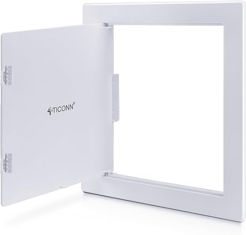 TICONN Access Panel for Drywall, 12 x12 Inch ABS Plastic Wall Hole Cover Access Doors, Easy Install Plumbing Wall Access Panel for Drywall, Ceiling, Wiring and Cables