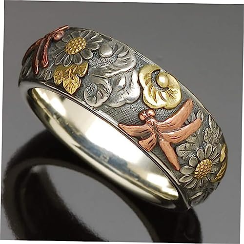 Fleurs vintage et libellules : la bague idéale au quotidien