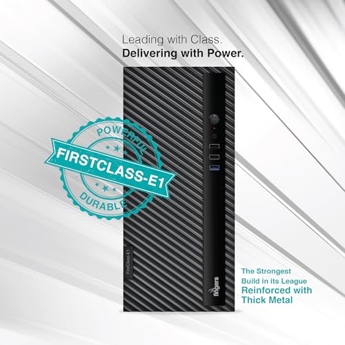 FINGERS FirstClass-E1 Micro ATX PC Case with Compact Design, Premium Thick Metal Structure, 1 x USB 3.0 + 2 x USB 2.0 + Earphone Jack (HD Audio &... - Image 2