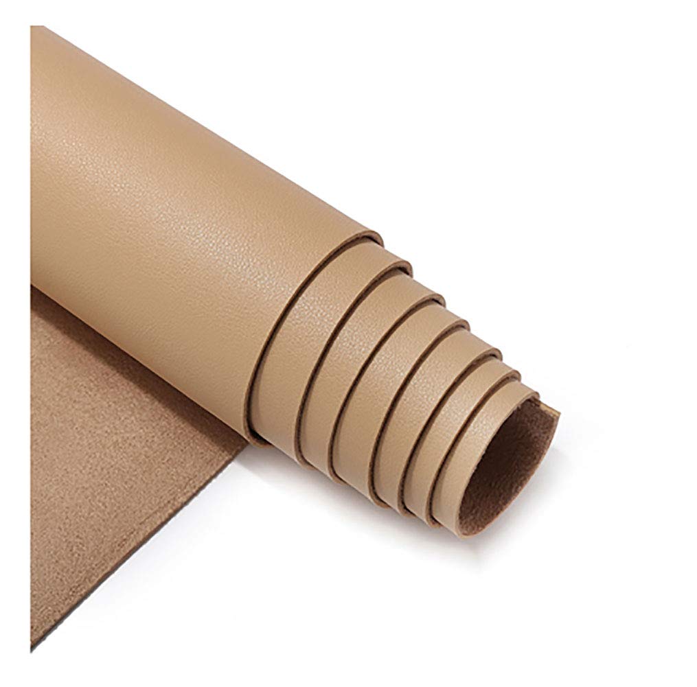 wangk Arkusze ze sztucznej skóry bawełna tył do produkcji kolczyków i kokardek, rękodzieło DIY sztuczna skóra skóra materiał tapicerski materiał do produkcji kokardek i kolczyków - beżowy 56 # 1,38 × 2 m