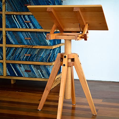 Evanideas Natural Wood Adjustable Tiltable Art Laptop/Tablet Desk And Podium.sofa End Table Workstation.up To 40.5" Height Wobble Free. #TOP6